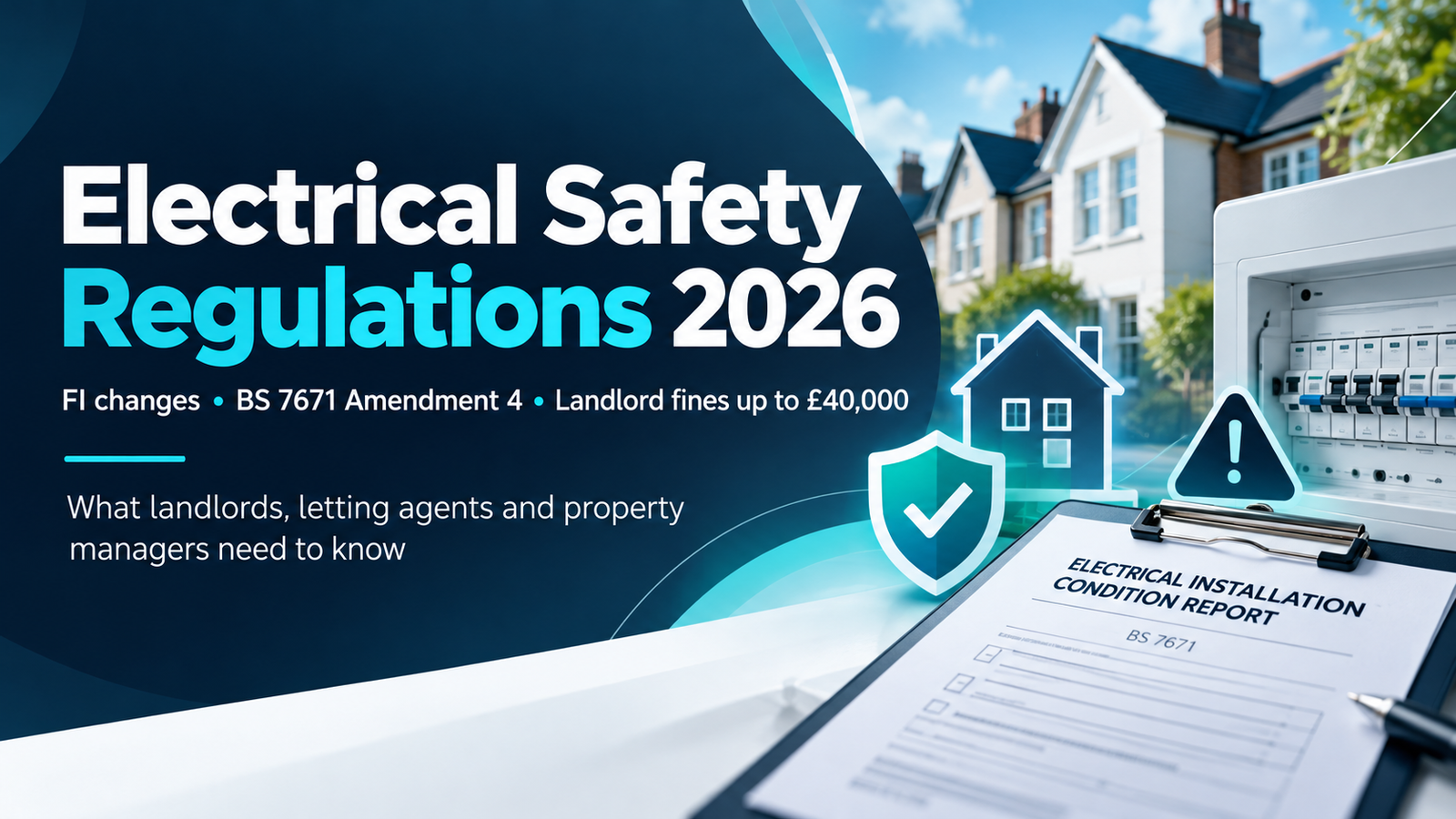 Electrical Safety Regulations 2026: New EICR Rules, FI Changes and £40,000 Landlord Penalties